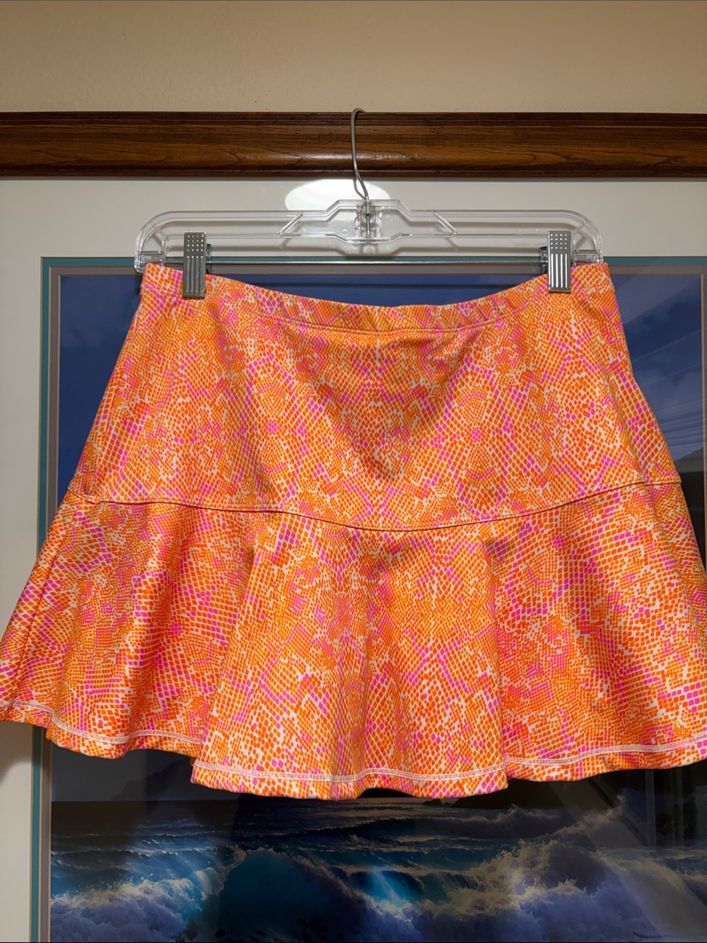 Queen of the Court Vibrant Orange & Pink Pickle ball / tennis skort!